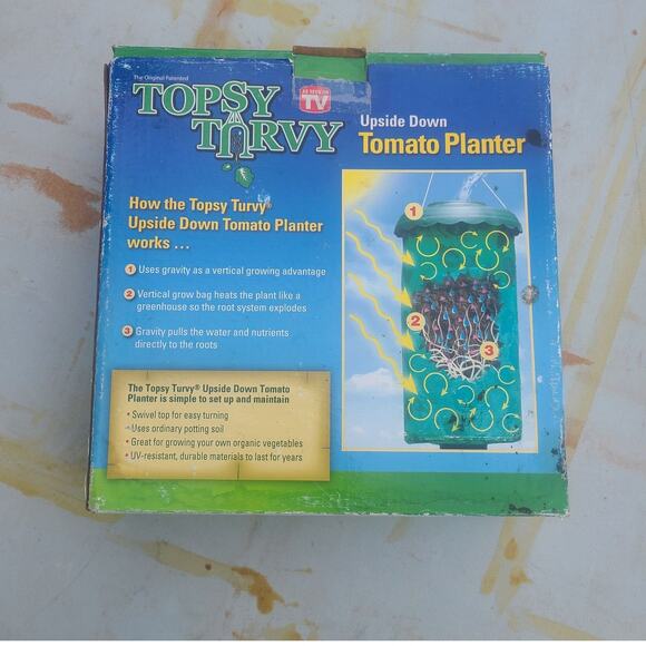 Topsy Turvy Upside Down Tomato Planter Patio Garden Plants NEW Open Box - Picture 2 of 4
